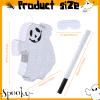 Aoriher Halloween Ghost Piata Spooky White Ghost Piata with Stick and Blindfold Halloween Hanging Decoration Mexican Piata for Birthday Game Halloween Party Supplies view 2