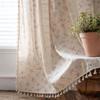 Boho Curtains for Living Room Floral Cloth Splicing Crochet Lace Curtain Panels for Farmhouse Rod Pocket Tassel Curtains for Sliding Glass Door Patio Bedroom 1 Panel 59 Inch Wide by 63 Inch Length view 3