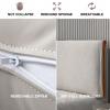 Soft Flannel Fabric Headboard Cushion Wedge Pillow Large Backrest Bed Back Cushion Lumbar Pad Reading Pillows Bed Bolster for Bench Dorm Daybed,B,with headboard 35.4"/90cm view 4