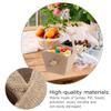 Burlap Wedding Flower Girl Basket with Love Heart Bowknot Handle for Wedding Celebrations Ceremony Vintage Rustic view 3