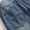 Maiyifu-GJ Men's Retro Ripped Jeans Distressed Skinny Slim Fit Stretch Denim Pants Straight Jean Trousers with Broken Holes (Light Blue,40) view 4