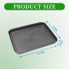 Anxingo 3 Pack (13.75 x 10.58 inches) Home Boot Tray Black Shoe Border Mat Heavy Duty Floor for Indoor Outdoor Pet Feeding Mat Rubber Shoe Mat-Trash Can Mat-Water Cooler Mat-Wet Shoe Mats view 2