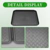 Anxingo 3 Pack (13.75 x 10.58 inches) Home Boot Tray Black Shoe Border Mat Heavy Duty Floor for Indoor Outdoor Pet Feeding Mat Rubber Shoe Mat-Trash Can Mat-Water Cooler Mat-Wet Shoe Mats view 3