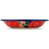Polmedia Polish Pottery Pasta Bowl 9-inch UNIKAT - Radiant Red Garden Pattern Handmade in Boleslawiec Poland by Ceramika Bona + Certificate of Authenticity view 3