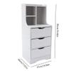 Bathrena Floor Mount Nightstand 3 Drawer Nightstand Storage End Table Bedside Organizer Bedroom Tall Side Storage Cabinet for Living Room Bedrooms Rooms (Warm White) view 2