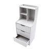 Bathrena Floor Mount Nightstand 3 Drawer Nightstand Storage End Table Bedside Organizer Bedroom Tall Side Storage Cabinet for Living Room Bedrooms Rooms (Warm White) view 4