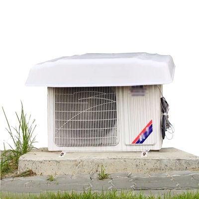 Thicken Air Conditioner Outer Cover, Rain Cover Outdoor Central Ac Cover Plastic Hard Shell Heavy Duty PVC Cover with Fixed Steel Wire Easy to Install MAHFEI (Color : White, Size : 110x43x18cm)
