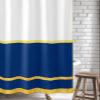 Sunteeny Shower Curtain Modern Art Luxury Navy Blue Yellow Stripe White Shower Curtains Waterproof Polyester Fabric Bath Curtains with Hooks for Farmhouse Bathroom Decor 36" Wx78 L view 4