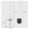 TOMYEUS Bathroom Toilet Brush Household Silicone Toilet Brush Toilet Brush Wall-Mounted Cleaning Kit (Color : White) view 2