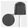 TOMYEUS Bathroom Toilet Brush Household Silicone Toilet Brush Toilet Brush Wall-Mounted Cleaning Kit (Color : White) view 3