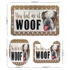 3 Pieces You Had Me at Woof English Bulldog Bathroom Rug Set, Pet PortraitFrame Soft Foam Non Slip Bath Mats Sets Toilet Contour Mat Lid Cover for Bathtub Shower and Bathroom Decor 18x30 Inch view 2