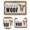 3 Pieces You Had Me at Woof Italian Greyhound Bathroom Rug Set, Cute Dog Soft Foam Non Slip Bath Mats Sets Toilet Contour Mat Lid Cover for Bathtub Shower and Bathroom Decor 18x30 Inch view 1