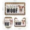 3 Pieces You Had Me at Woof Italian Greyhound Bathroom Rug Set, Cute Dog Soft Foam Non Slip Bath Mats Sets Toilet Contour Mat Lid Cover for Bathtub Shower and Bathroom Decor 18x30 Inch view 2