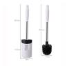 TOMYEUS Toilet Brush Household No Dead Corner-Free Punch-Free Wall-Mounted Toilet Silicone Brush Wall-Mounted Long-Handle Toilet Brush (Color : White) view 2