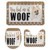 3 Pieces You Had Me at Woof Pomeranian Bathroom Rug Set, Puppy Doggy Soft Foam Non Slip Bath Mats Sets Toilet Contour Mat Lid Cover for Bathtub Shower and Bathroom Decor 20x32 Inch view 1