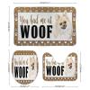 3 Pieces You Had Me at Woof Pomeranian Bathroom Rug Set, Puppy Doggy Soft Foam Non Slip Bath Mats Sets Toilet Contour Mat Lid Cover for Bathtub Shower and Bathroom Decor 20x32 Inch view 2