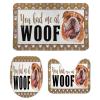 3 Pieces You Had Me at Woof American Pit Bull Terrier Bathroom Rug Set, Cute Dog Soft Foam Non Slip Bath Mats Sets Toilet Contour Mat Lid Cover for Bathtub Shower and Bathroom Decor 20x32 Inch view 1