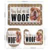 3 Pieces You Had Me at Woof American Pit Bull Terrier Bathroom Rug Set, Cute Dog Soft Foam Non Slip Bath Mats Sets Toilet Contour Mat Lid Cover for Bathtub Shower and Bathroom Decor 20x32 Inch view 2