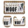 3 Pieces You Had Me at Woof English Bulldog Bathroom Rug Set, Puppy Doggy Soft Foam Non Slip Bath Mats Sets Toilet Contour Mat Lid Cover for Bathtub Shower and Bathroom Decor 18x30 Inch view 1