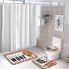3 Pieces You Had Me at Woof Golden Retriever Bathroom Rug Set, Pet PortraitFrame Soft Foam Non Slip Bath Mats Sets Toilet Contour Mat Lid Cover for Bathtub Shower and Bathroom Decor 20x32 Inch view 4