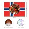 1 PCS Norway Table Place Mats Washable Heat-Resistant Norway Flag Decorative Kitchen Placemats Country Souvenir National Flag Canvas Table Decor for Dining Kitchen Restaurant 1218in view 2