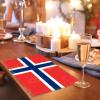1 PCS Norway Table Place Mats Washable Heat-Resistant Norway Flag Decorative Kitchen Placemats Country Souvenir National Flag Canvas Table Decor for Dining Kitchen Restaurant 1218in view 3