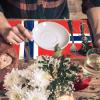 1 PCS Norway Table Place Mats Washable Heat-Resistant Norway Flag Decorative Kitchen Placemats Country Souvenir National Flag Canvas Table Decor for Dining Kitchen Restaurant 1218in view 4