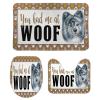 3 Pieces You Had Me at Woof Keeshond Bathroom Rug Set, Large Breeds Soft Foam Non Slip Bath Mats Sets Toilet Contour Mat Lid Cover for Bathtub Shower and Bathroom Decor 20x32 Inch view 1