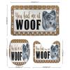 3 Pieces You Had Me at Woof Keeshond Bathroom Rug Set, Large Breeds Soft Foam Non Slip Bath Mats Sets Toilet Contour Mat Lid Cover for Bathtub Shower and Bathroom Decor 20x32 Inch view 2