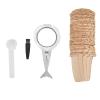 Disposable Filter with Holder, 40PCS Coffee Filter with Stainless Steel Holder Portable Disposable Filter Paper Cup for Household view 1