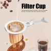 Disposable Filter with Holder, 40PCS Coffee Filter with Stainless Steel Holder Portable Disposable Filter Paper Cup for Household view 2