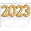 Eye-Catching 2023 Gold Balloon Number Glasses - 4.4" x 5.8" (1 Pc.) - Fun & Durable Quality - Perfect for New Year's Eve & Other Special Occasions view 2