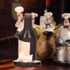 4pcs Italian Chef Statue, Cute Chef Figurines Kitchen Chef Decor for Kitchen Restaurant Cafe Bar Shop Dcor view 2