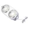 9.1in Twin Window Desk Fan 360 Rotation USB Charging Double Head Fan Low Noise Grid Design Mini Desk Fan USB for Outdoor,Double Fan, Indoor, Commute, Office, Travel, Double Fan, 9.1in Twin Wind view 1
