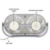 9.1in Twin Window Desk Fan 360 Rotation USB Charging Double Head Fan Low Noise Grid Design Mini Desk Fan USB for Outdoor,Double Fan, Indoor, Commute, Office, Travel, Double Fan, 9.1in Twin Wind view 3