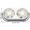 9.1in Twin Window Desk Fan 360 Rotation USB Charging Double Head Fan Low Noise Grid Design Mini Desk Fan USB for Outdoor,Double Fan, Indoor, Commute, Office, Travel, Double Fan, 9.1in Twin Wind view 4