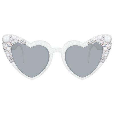 Elegant Bride Pearl & Sparkle Glasses - Pack of 1 - Stunning White Pearl & Shimmering Crystal Design - Perfect for Your Special Day