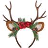Vibrant Woodland Reindeer Headband - 9"x10.5" (Pack of 1) - Multicolor Plastic Design - Perfect for Festive Celebrations view 1