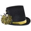 Black & Gold Bubbly Bottle Top Hat (6.5" x 10") - 1 Pc. | Stylish Design, Perfect Accessory For Weddings, Parties, Festive Events, & Celebrations view 1
