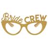 Glamorous Bride Crew Gold Glitter Bachelorette Glasses, Pack of 6 - Sparkling, Stylish & Fun Bridal Party Accessory for Picture Perfect Memories view 1
