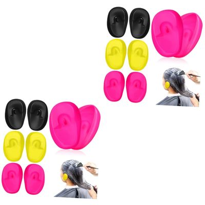 KALLORY 12pcs Hair Dye Earmuffs Ear Protectors for Hair Coloring Reusable Ear Caps for Salon Home Use Lightweight