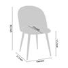 CangLong Mid Century Modern Kitchen Velvet Upholstered Accent Leisure Chairs,Set of 2, Pink 1 view 3