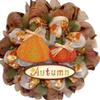 Glittering Gourds Autumn Welcome Wreath Handmade Deco Mesh. Available in 24 inch and 28 inch diameters view 1