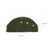Amosfun Nautical Sailor Hat Army Green Hat Captain Beret Canvas Stewardess Cap Costume Accessory for Women view 4