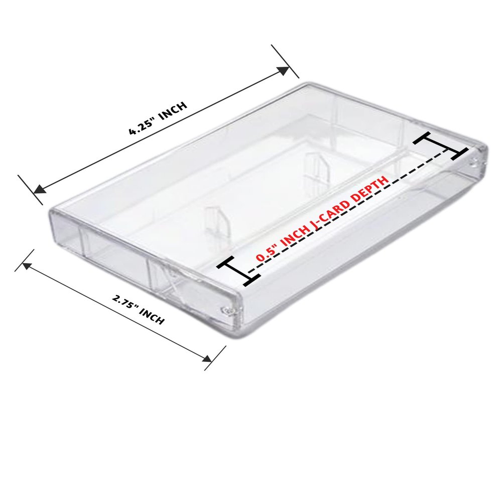 30 Pack Audio Cassette case Clear/Clear