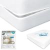 Zippered Mattress Protector Waterproof Encasement Queen Size Bed Cover Washable view 2