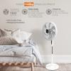 Comfort Zone 18-Inch Smart WiFi Oscillating Stand Fan, 3-Speed Wall-Mountable Fan with Voice Control, Full-Function Timer & Adjustable Stand up to 53 Inches, Quiet Tri-Curve Technology view 2