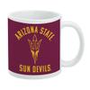 Arizona State University Sun Devils Ceramic Coffee Mug, Novelty Gift Mugs for Coffee, Tea and Hot Drinks, 11oz, White view 1