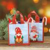 Current Gnome Christmas Holiday Mini Non-Woven Gift Totes - Set of 4 (2 Designs) 5.5" wide x 3" deep by 5, Reusable Wrap Bag view 2