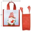 Current Gnome Christmas Holiday Mini Non-Woven Gift Totes - Set of 4 (2 Designs) 5.5" wide x 3" deep by 5, Reusable Wrap Bag view 3